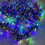 Светодиодная гирлянда Koopman Кластер 4 м, 576 разноцветных LED ламп, черный ПВХ, контроллер, IP44
