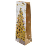 Пакет для бутылки Magic Christmas - Золотая Ёлочка 36*12 см