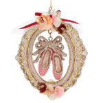 Елочная игрушка Memory of Ballet - Счастливые Пуанты 15 см розовая