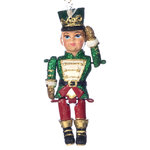 Елочная игрушка Гусар в зеленом - Markus Puppet 13 см, подвеска