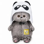 Мягкая игрушка Кот Басик Baby в шапке-панда 20 см