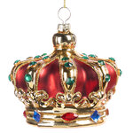 Елочная игрушка Корона с сапфирами - Jewellery Crown 10 см