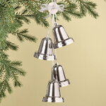 Гирлянда из колокольчиков 32 см серебряная