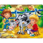 Пазл для малышей Дети на ферме - Корова, 18 элементов, 37*29 см