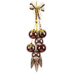 Елочное украшение Гирлянда Капучино 64 см коричневая, стекло