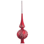 Верхушка Сияние 28 см красная, стекло