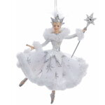 Елочная игрушка Балерина Снежная Королева 17 см, подвеска