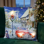 Новогодняя подушка с лампочками Christmas Tale 45*45 см, на батарейках