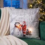Новогодняя подушка с лампочками Arctic Story: Best Friends 45*45 см, на батарейках