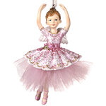 Елочная игрушка Юная Балерина Лея - Lilac Ballet 10 см, подвеска