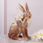 Декоративная фигура Лесная фея и Заяц - Волшебный лес Бенуа, 22 см