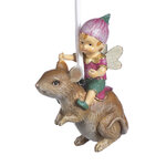 Елочная игрушка Фея Саманта на мышке - Сказочная наездница 8 см, подвеска