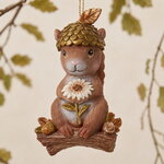 Елочная игрушка Бельчонок Рони 9 см, подвеска