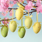 Пасхальные украшения Яйца Моррис 6 см, 6 шт