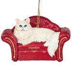 Елочная игрушка Персидский Кот на софе 9 см