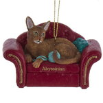 Елочная игрушка Кот Абу на софе 9 см