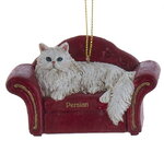 Елочная игрушка Кот Перси на софе 9 см