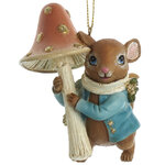 Елочная игрушка Мышонок Джерри с грибом 9 см, подвеска
