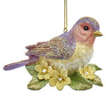 Елочная игрушка Птичка Эви - Pastel Rainbow 10 см