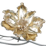 Искусственный цветок Магнолия Легран Кремье 18 см, клипса