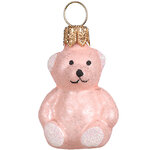 Стеклянная елочная игрушка Медвежонок Пинки 5 см, подвеска