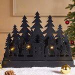 Новогодний светильник Ночь в лесах Тёнсберга 30*23 см, 10 теплых белых LED, на батарейках