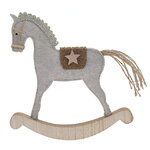 Декоративная фигурка Лошадка-Качалка Морания 22 см серая