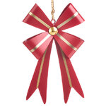 Елочная игрушка Бант Мидлтон - Полоска 9 см, красный