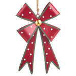 Елочная игрушка Бант Мидлтон - Горошек 9 см, красный
