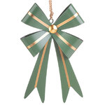 Елочная игрушка Бант Мидлтон - Полоска 9 см, зеленый
