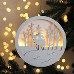 Декоративный светильник White Forest - Олень Джонатан 14 см, на батарейках