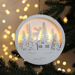 Декоративный светильник White Forest - Лесная история 14 см, на батарейках