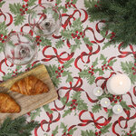 Новогодняя скатерть Праздничный Остролист 180*130 см