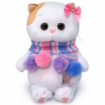 Мягкая игрушка Кошечка Лили Baby в полосатом шарфике 20 см