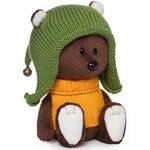 Мягкая игрушка Медведь Федот в шапочке и свитере 15 см коллекция Лесята