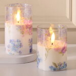 Светодиодная свеча с имитацией пламени Моне Локарно в стакане 10 см