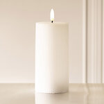 Светодиодная свеча с имитацией пламени Грацио 15 см белая, батарейка