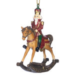 Елочная игрушка Щелкунчик на скакуне Рохане 10 см, красный