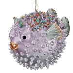 Елочная игрушка Рыбка Фугу - Pearl Kingdom 10 см