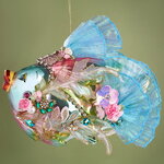 Коллекционная стеклянная елочная игрушка Рыбка Miranda - Jewel of the Sea 23 см