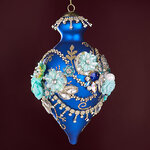 Коллекционная стеклянная елочная игрушка Marine - Kings Jewel 21 см