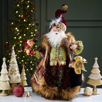 Коллекционная кукла Санта-Клаус с плюшевым мишкой из Страны Грез 61 см