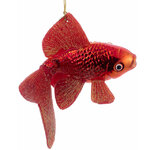 Стеклянная елочная игрушка Золотая Рыбка Терранс 13 см, подвеска
