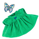 Одежда для Зайки Ми 18 см - Зеленое платье с синими пуговицами