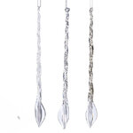 Набор стеклянных елочных игрушек Сосульки - Musique de Glace 25 см, 3 шт