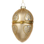 Стеклянная елочная игрушка Яйцо-шкатулка - Ouverture Brillante 9 см