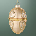 Стеклянная елочная игрушка Яйцо-шкатулка - Ouverture Brillante 9 см