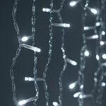 Светодиодный занавес Quality Light 2*2 м, 400 холодных белых LED ламп, мерцание, прозрачный ПВХ, соединяемый, IP44