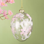 Подвесное украшение Pink Flower 12 см, стекло