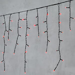 Светодиодная бахрома Quality Light 4.9*0.5 м, 240 красных LED, черный ПВХ, соединяемая, IP44